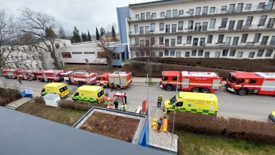 Nácvik evakuace při požáru v Domově důchodců Pohoda
