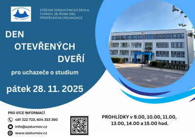 DEN OTEVŘENÝCH DVEŘÍ pro uchazeče o studium a BURZY ŠKOL