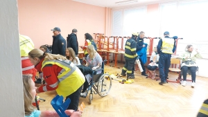 Nácvik evakuace při požáru v Domově důchodců Pohoda